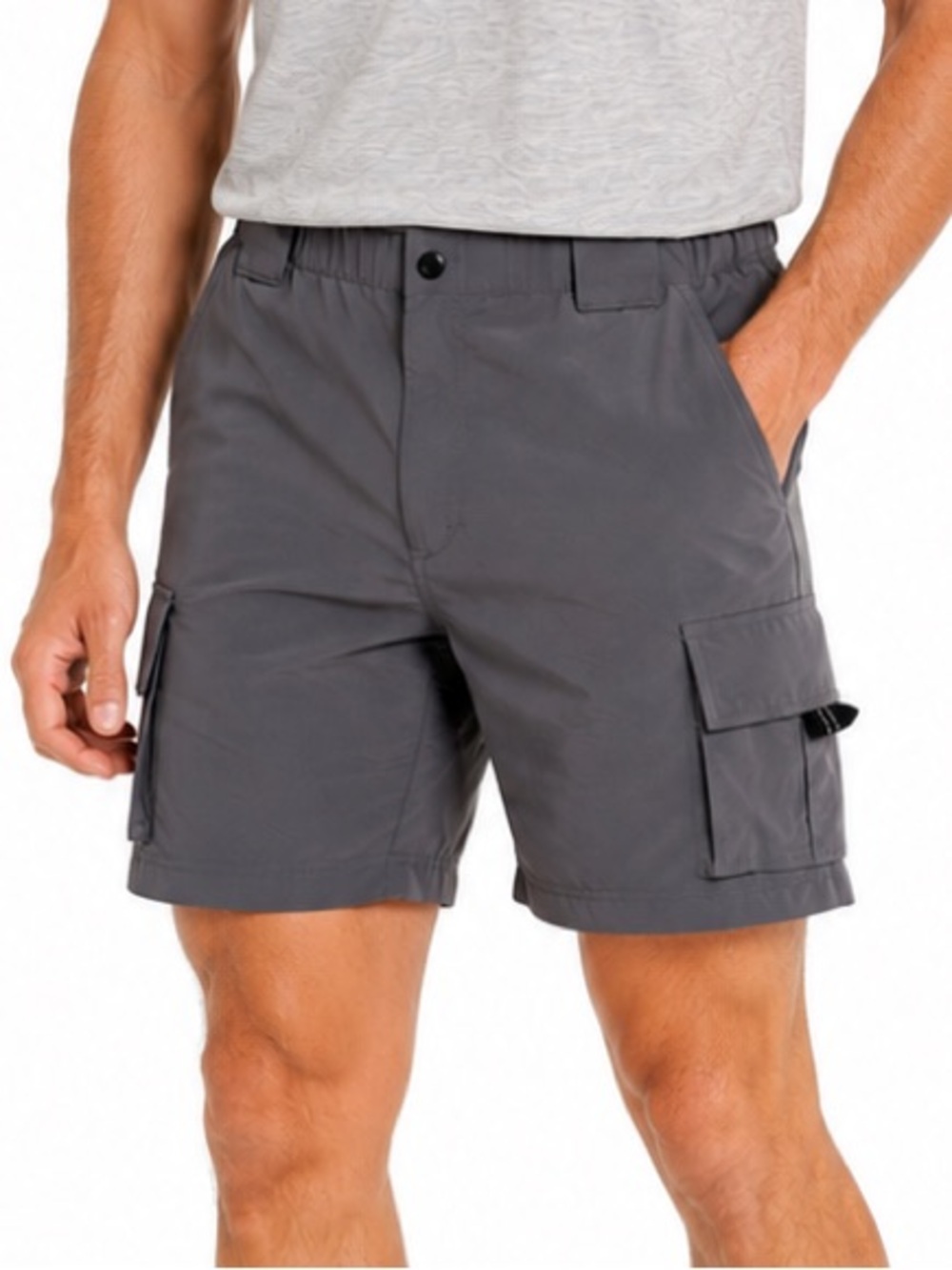 Magellan Outdoors Mag Repel Adventure Gear Gray Cargo Fishing Hiking Shorts XL